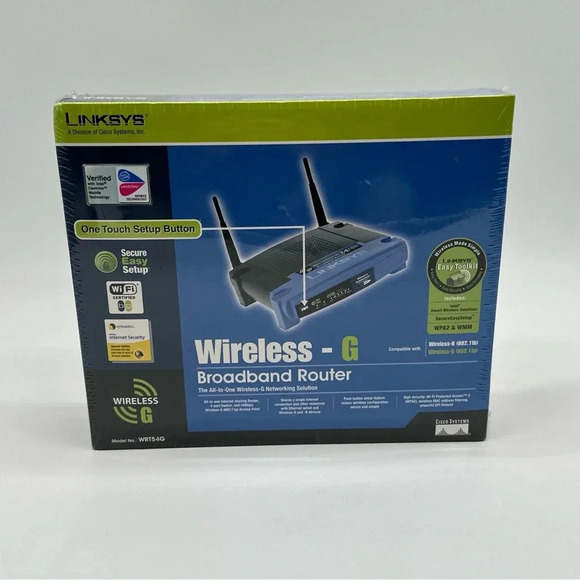 Linksys Wireless-G 2.4 Ghz Broadband 4PORT 802.11g Router WRT54GS NEW SEALED - Picture 1 of 6